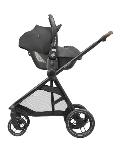 Maxi Cosi Street Baby Stroller-Height Adjustable Parent Handle Bar-Reversible & Flat Reclining Seat-One Hand Fold-Travel System Compatible-6 Months Warranty-For 0 to 4Y (Upto 22 Kg)-Select Grey