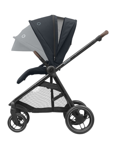 Maxi Cosi Street Baby Stroller-Height Adjustable Parent Handle Bar-Reversible & Flat Reclining Seat-One Hand Fold-Travel System Compatible-6 Months Warranty-For 0 to 4Y (Upto 22 Kg)-Essential Grey