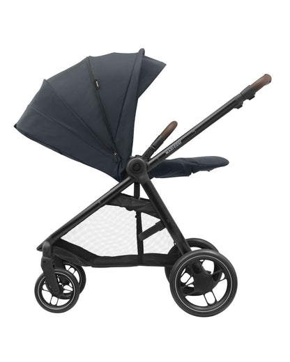 Maxi Cosi Street Baby Stroller-Height Adjustable Parent Handle Bar-Reversible & Flat Reclining Seat-One Hand Fold-Travel System Compatible-6 Months Warranty-For 0 to 4Y (Upto 22 Kg)-Essential Grey