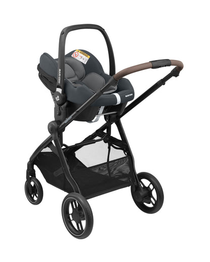 Maxi Cosi Street Baby Stroller-Height Adjustable Parent Handle Bar-Reversible & Flat Reclining Seat-One Hand Fold-Travel System Compatible-6 Months Warranty-For 0 to 4Y (Upto 22 Kg)-Essential Grey