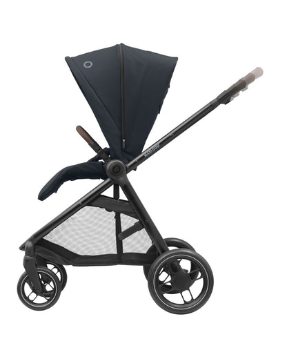 Maxi Cosi Street Baby Stroller-Height Adjustable Parent Handle Bar-Reversible & Flat Reclining Seat-One Hand Fold-Travel System Compatible-6 Months Warranty-For 0 to 4Y (Upto 22 Kg)-Essential Grey