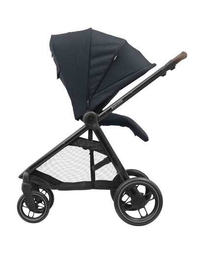 Maxi Cosi Street Baby Stroller-Height Adjustable Parent Handle Bar-Reversible & Flat Reclining Seat-One Hand Fold-Travel System Compatible-6 Months Warranty-For 0 to 4Y (Upto 22 Kg)-Essential Grey