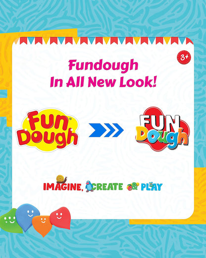 Funskool Fundough Fun Pack-With 12 Clay Tubs-Art & Craft Kit-18M+