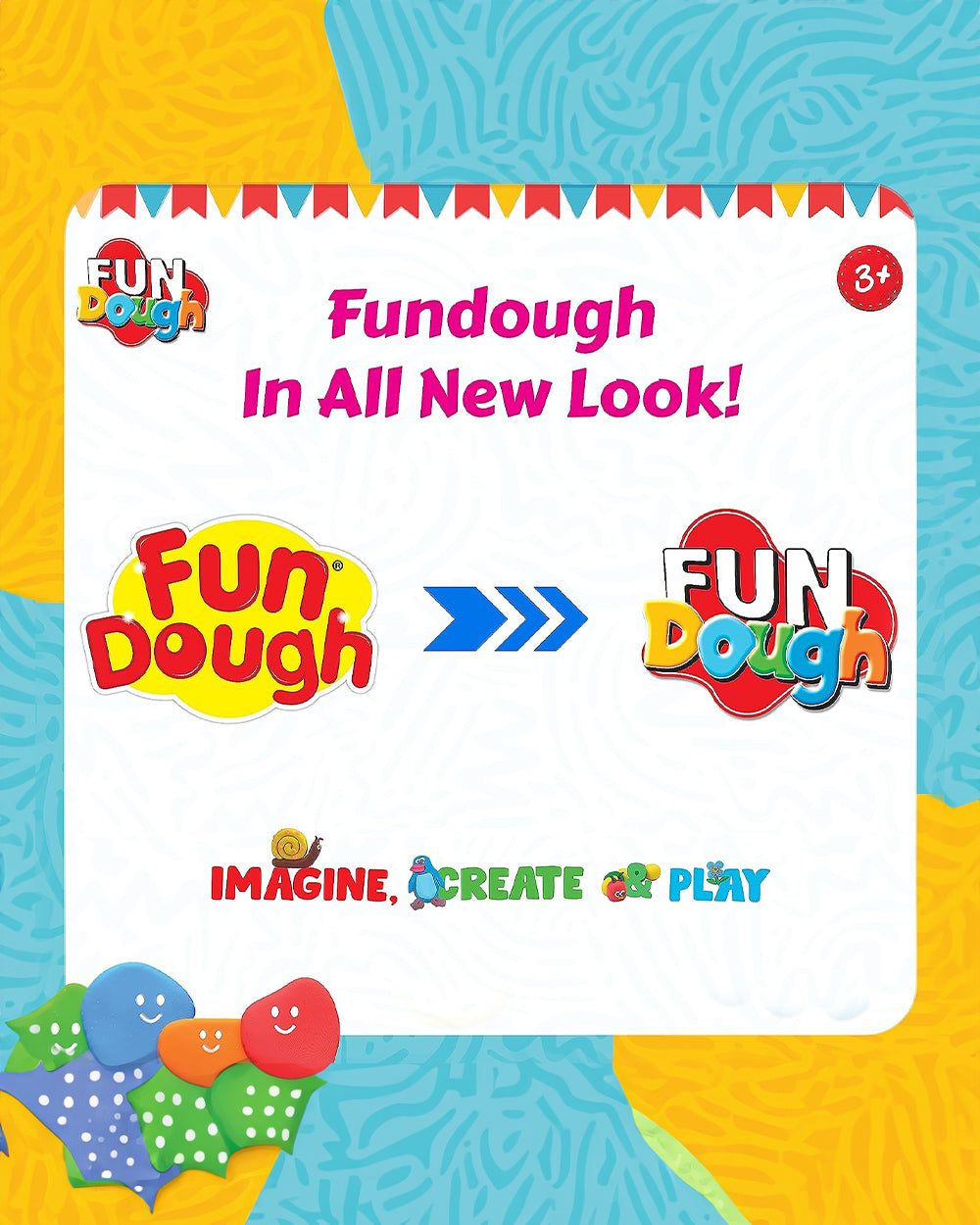 Funskool Fundough Double Decker-With 4 Clay Tubs-Art & Craft Kit-18M ...