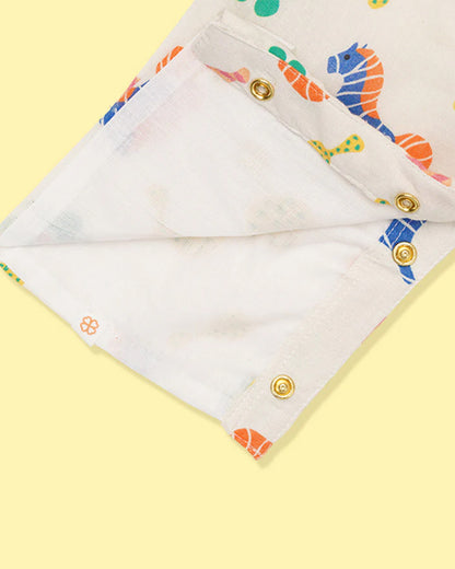 Greendigo Multicolor Coord Set-Rattle Rally-100% GOTS Certified Organic Cotton-For Infants