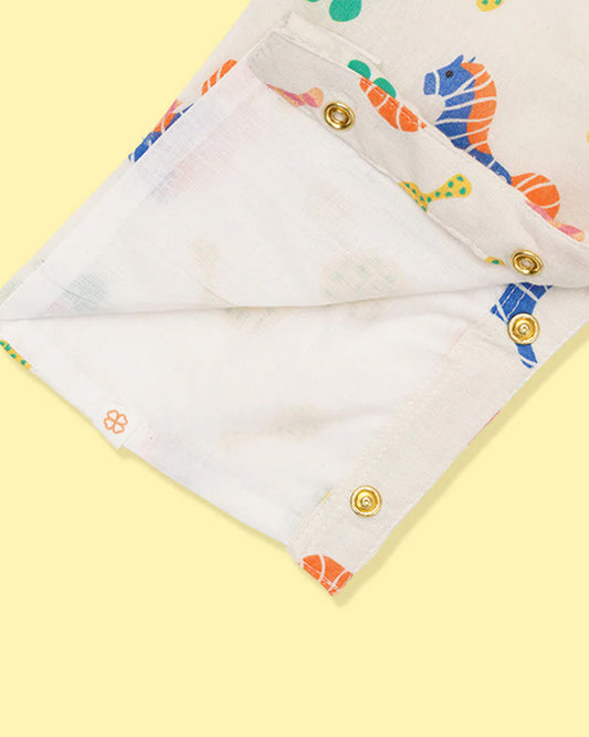 Greendigo Multicolor Coord Set-Rattle Rally-100% GOTS Certified Organic Cotton-For Infants