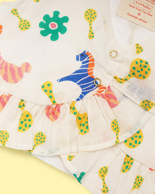 Greendigo Multicolor Coord Set-Rattle Rally-100% GOTS Certified Organic Cotton-For Infants