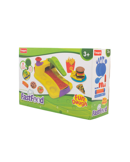 Funskool Fundough Fast Food-With Extruder, 23 Moulds & 5 Clay Tubs-Art & Craft Kit-18M+