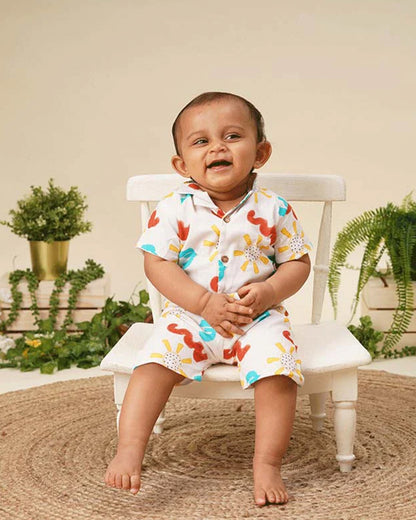 Greendigo Multicolor Coord Set-Dazzle Dash-100% GOTS Certified Organic Cotton-For Infants