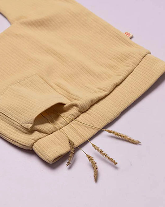 Greendigo Tan & White Coord Set-Fall-100% GOTS Certified Organic Cotton-For Infants