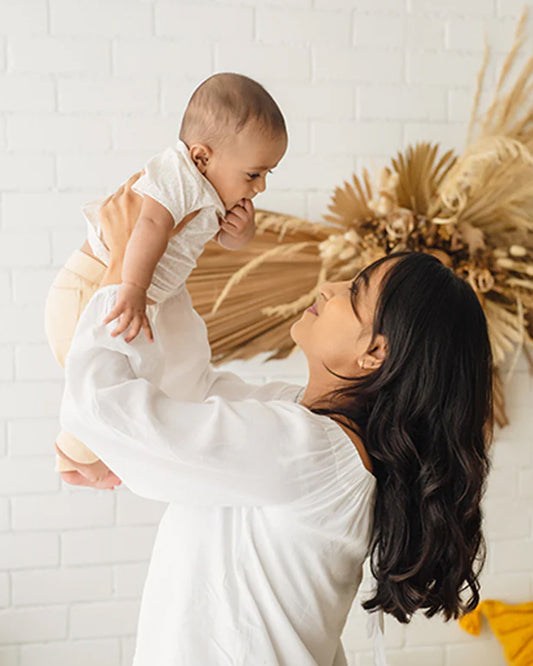 Greendigo Tan & White Coord Set-Fall-100% GOTS Certified Organic Cotton-For Infants