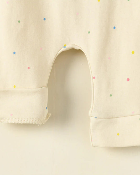 Greendigo Off White & Pastel Pink Coord set-100% GOTS Certified Organic Cotton-For Infants