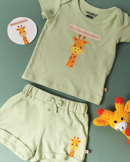 Greendigo Mint Coord set-100% GOTS Certified Organic Cotton-For Infants