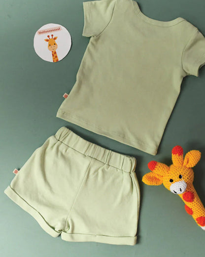Greendigo Mint Coord set-100% GOTS Certified Organic Cotton-For Infants