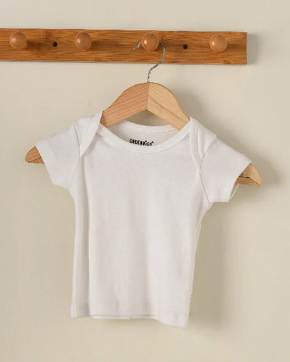 Greendigo White Dungaree set-100% GOTS Certified Organic Cotton-For Infants