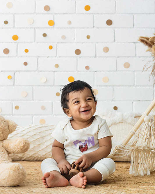 Greendigo Off White Coord set-100% GOTS Certified Organic Cotton-For Infants