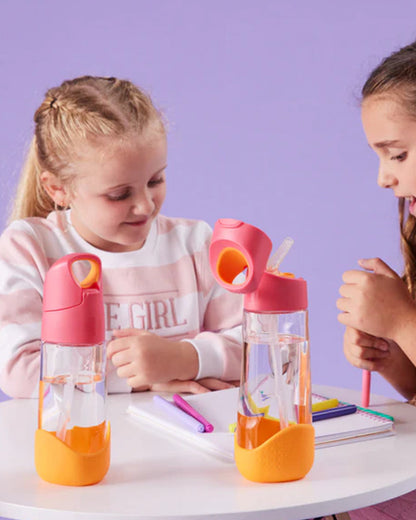 b.box School Essentials Kit-Mini Lunch Box(1000ml)-Tritan Straw Sipper(650ml)-Strawberry-3Y+