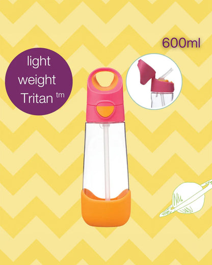 b.box School Essentials Kit-Mini Lunch Box(1000ml)-Tritan Straw Sipper(650ml)-Strawberry-3Y+