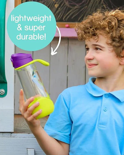 b.box Tritan Sport Spout Bottle-With Easy to Hold Handle-Push Button Lid & Ergonomic Triangular Shape-Ocean Breeze-600 ml