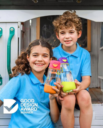 b.box Tritan Sport Spout Bottle-With Easy to Hold Handle-Push Button Lid & Ergonomic Triangular Shape-Ocean Breeze-600 ml