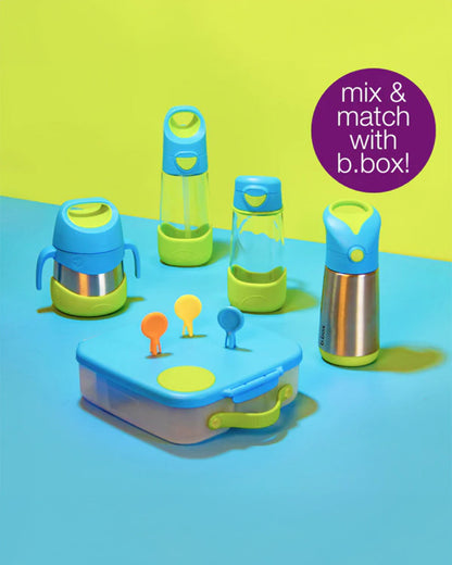 b.box School Essentials Kit-Mini Lunch Box(1000ml)-Tritan Straw Sipper(450ml)-Ocean Breeze-3Y+