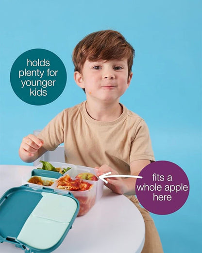 b.box School Essentials Kit-Mini Lunch Box(1000ml)-Tritan Straw Sipper(450ml)-Ocean Breeze-3Y+