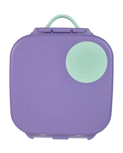 b.box Mini Lunch Box-With Carry Handle and Easy Open Clip-Leak Proof-Removable Divider-Lilac Pop-For Feeding Infants