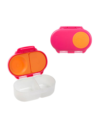 b.box Snack Box-With Leak Proof Silicone Seal-Flexi Whole Fruit Holder-Easy Open Clip-Strawberry Shake-For Feeding Infants