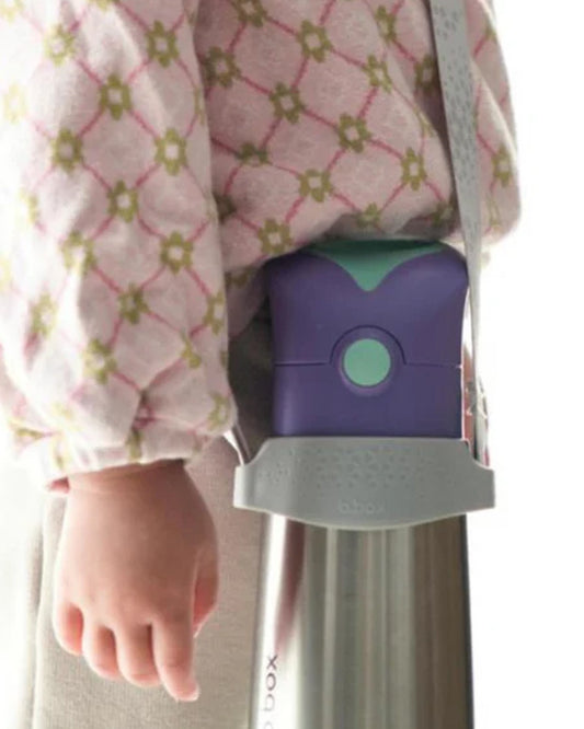 b.box Bottle Carrier-With Detachable Length Adjustable Strap-Fits to b.box Insulated & Tritan Bottles (350 to 600ml)-Cool Grey