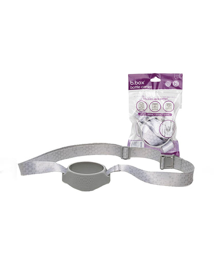 b.box Bottle Carrier-With Detachable Length Adjustable Strap-Fits to b.box Insulated & Tritan Bottles (350 to 600ml)-Cool Grey