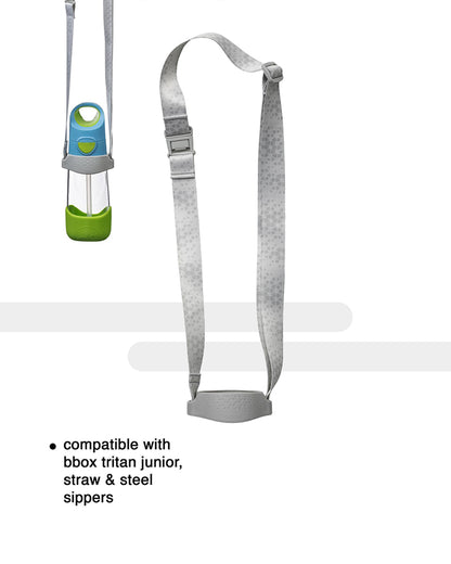 b.box Bottle Carrier-With Detachable Length Adjustable Strap-Fits to b.box Insulated & Tritan Bottles (350 to 600ml)-Cool Grey