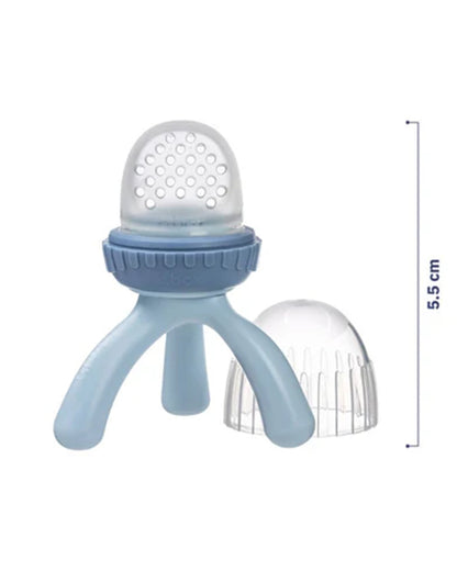 b.box Silicone Fresh Food Feeder-With Unique Easy Grip Tripod Design & Click Lock Ring-Lullaby Blue-For Infants