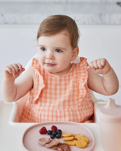 b.box Baby Birthday Feeding Set-Pack of 2-Bowl with Lid & Spout Cup-Pastel Pink