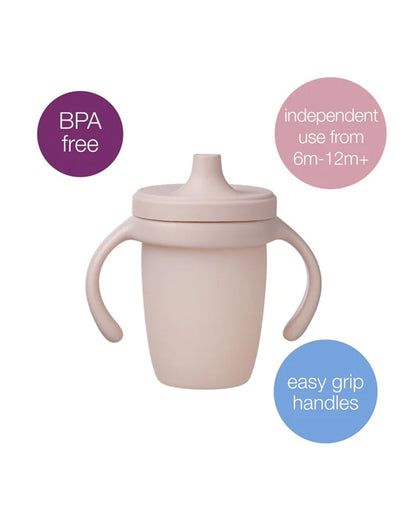 b.box Baby Birthday Feeding Set-Pack of 2-Bowl with Lid & Spout Cup-Pastel Pink