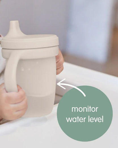 b.box Baby Birthday Feeding Set-Pack of 2-Bowl with Lid & Spout Cup-Light Blue