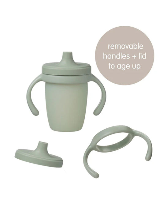 b.box Baby Birthday Feeding Set-Pack of 2-Bowl with Lid & Spout Cup-Light Blue