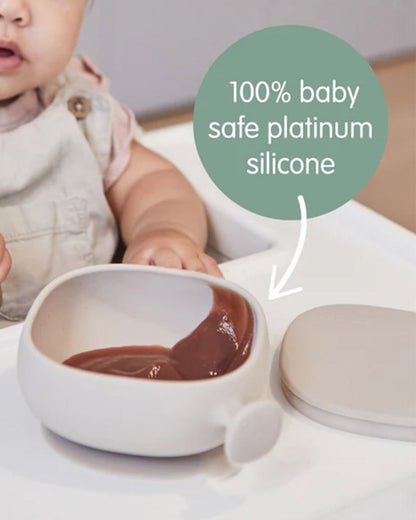 b.box Baby Birthday Feeding Set-Pack of 2-Bowl with Lid & Spout Cup-Pastel Pink