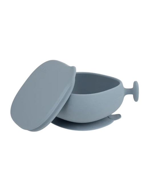 b.box Baby Birthday Feeding Set-Pack of 2-Bowl with Lid & Spout Cup-Light Blue