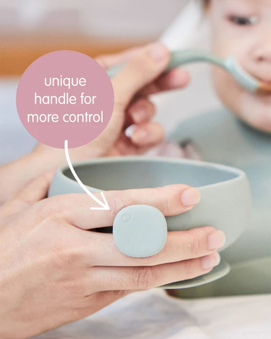 b.box Baby Birthday Feeding Set-Pack of 2-Bowl with Lid & Spout Cup-Light Blue