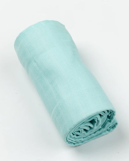 BeeLittle Fancy Feathers & Teal Green-Organic Muslin Swaddle-Pack of 2-Infant Wraps