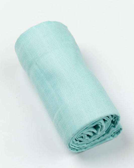 BeeLittle Fancy Feathers & Teal Green-Organic Muslin Swaddle-Pack of 2-Infant Wraps