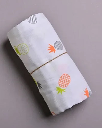 BeeLittle Pineapple Vibes Organic Muslin Swaddle-Infant Wraps