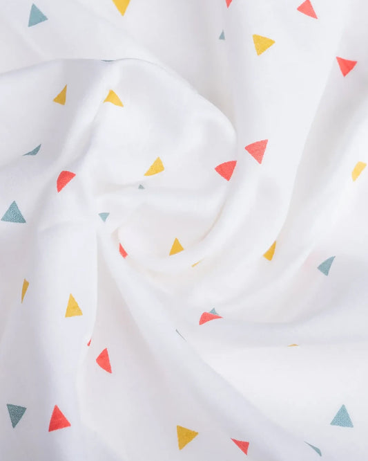 BeeLittle Organic Muslin Swaddles-Mad Angles & Zigzag-Pack of 2-Infant Wraps