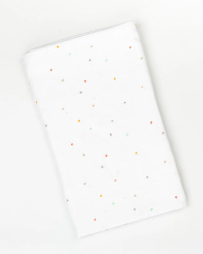 BeeLittle Baby Bath Towel-100% Organic Muslin Cotton-Colourful Stars