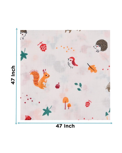 nuluv Yellow Squirrel Swaddle-Bamboo Cotton Wrap-Multicolor-Infant Wraps-Pack of 2