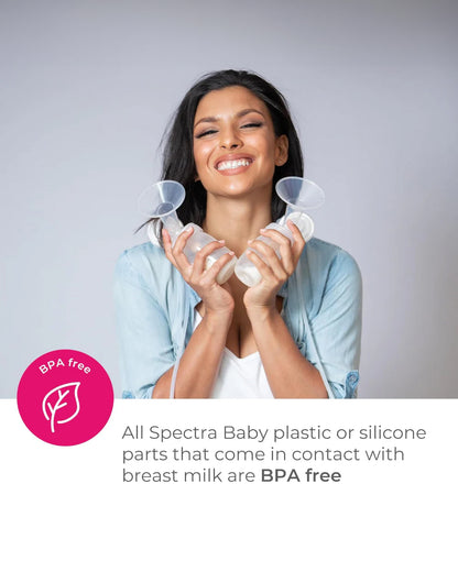 Spectra S2 Plus™ Premier Double Electric Breast Pump-With Hospital Grade Adjustable Suction (270 mmHg)-Versatile Single or Double Pumping-Simulates Natural Suckling-Advance Massage and Expression Modes-Milk Expression Pump