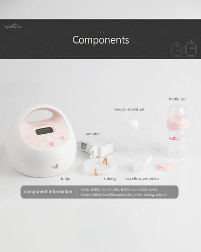 Spectra S2 Plus™ Premier Double Electric Breast Pump-With Hospital Grade Adjustable Suction (270 mmHg)-Versatile Single or Double Pumping-Simulates Natural Suckling-Advance Massage and Expression Modes-Milk Expression Pump