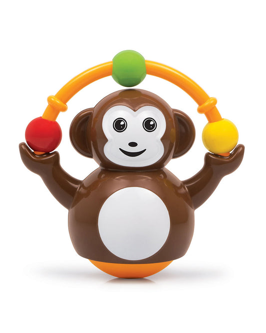 Funskool Giggles Push N Crawl Monkey Vehicle Toy-Brown-9M+