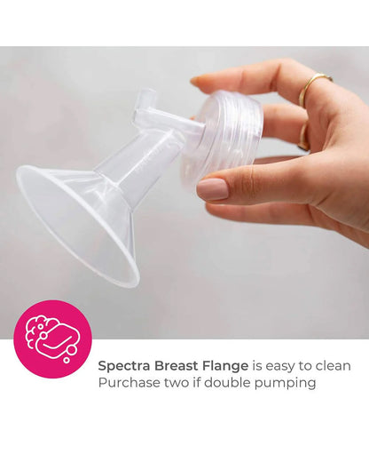 Spectra Single Breast Flange with Duckbill Valve-Ensures Proper Suction for Pumping-Compatible with Spectra S1, S2, Synergy Gold Breast Pumps & Spectra Wide Neck Bottles