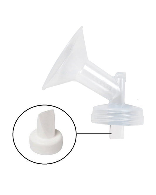 Spectra Single Breast Flange with Duckbill Valve-Ensures Proper Suction for Pumping-Compatible with Spectra S1, S2, Synergy Gold Breast Pumps & Spectra Wide Neck Bottles